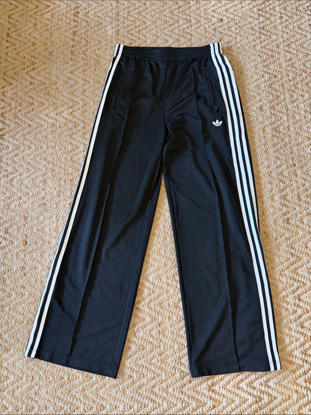 adidas Black Joggers with White Triple Stripes